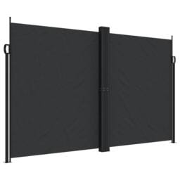 Berkfield Home Retractable Side Awning Black 200x1000 cm - thumbnail 2