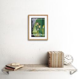 "Artery8 Wall Art Print Wine Grand Vin Medoc Listrac Express Artwork Framed 9X7 Inch in Beige - Size: W7"" x H9""" - thumbnail 2