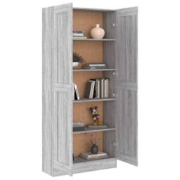 Berkfield Home Classic Book Cabinet Grey Sonoma 82.5x30.5x185.5 cm Engineered Wood - thumbnail 4