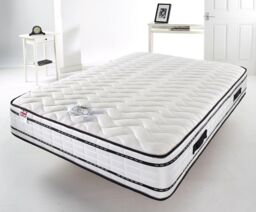 Somnior Snooze 1000 Pocket Sprung With Memory Foam Micro Quilted Mattress in White - Size: Single - thumbnail 1