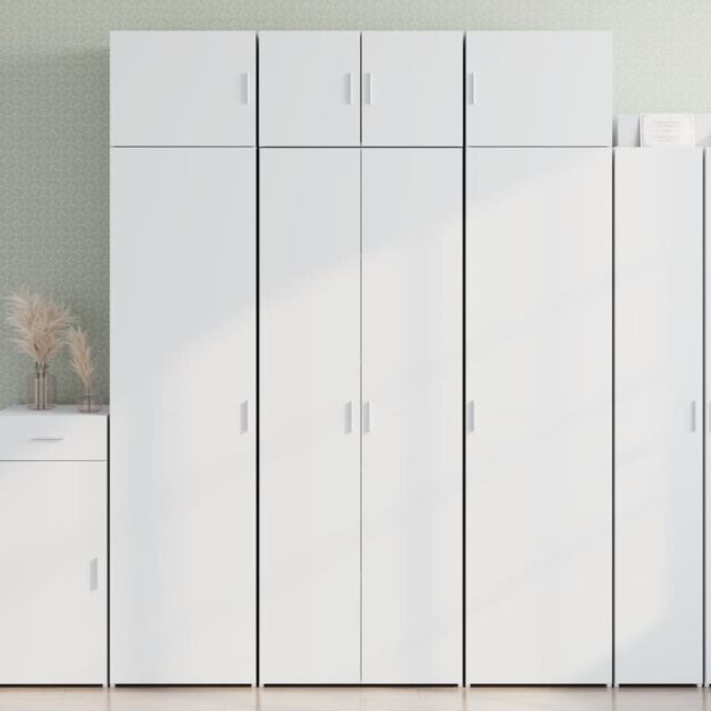 Berkfield Home Highboard White 70x42.5x185 cm Engineered Wood - image 1