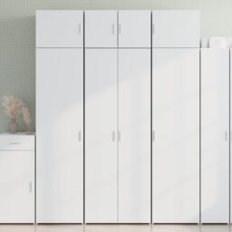Berkfield Home Highboard White 70x42.5x185 cm Engineered Wood - thumbnail 1