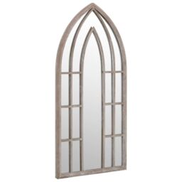 Berkfield Home Garden Mirror Sand 100x45 cm Iron for Outdoor Use in Beige - thumbnail 3