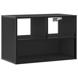 Berkfield Home TV Cabinet Black 60x31x39.5 cm Engineered Wood & Metal - thumbnail 2