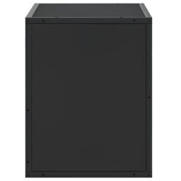 Berkfield Home TV Cabinet Black 60x31x39.5 cm Engineered Wood & Metal - thumbnail 5