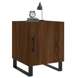 Berkfield Home Bedside Cabinets 2 pcs Brown Oak 40x40x50 cm Engineered Wood - Size: 40 x 40 x 50 cm - thumbnail 4