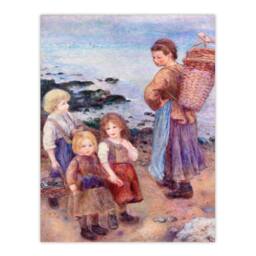 Artery8 Pierre Auguste Renoir Framed Wall Art Mussel Fishers at Berneval - Size: A4 - thumbnail 3