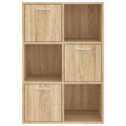 Berkfield Home Storage Cabinet Sonoma Oak 60x29.5x90 cm Engineered Wood in Brown - thumbnail 6