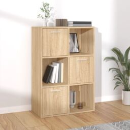 Berkfield Home Storage Cabinet Sonoma Oak 60x29.5x90 cm Engineered Wood in Brown - thumbnail 1