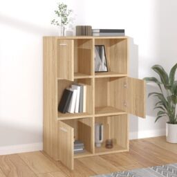 Berkfield Home Storage Cabinet Sonoma Oak 60x29.5x90 cm Engineered Wood in Brown - thumbnail 3