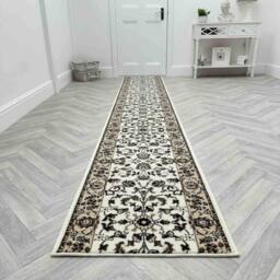 runrug Hallway Carpet Runner Rug - Soft & Comfy, 9mm - 'Traditional' in Cream - Size: 60 cm x 150 cm - thumbnail 4