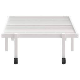Berkfield Home Bed Frame without Mattress Foldable White 75x190 cm Steel - thumbnail 6
