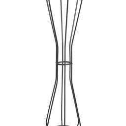 Wyld and Coco Black Metal Coat Stand 165cm - Freestanding Jacket Rack - thumbnail 2