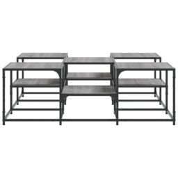 Berkfield Home Coffee Table Grey Sonoma 121x121x40 cm Engineered Wood - Size: 121 x 121 x 40 cm - thumbnail 6