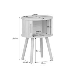 sweeek Pair Of Bedside Tables With Sliding Doors in Light Brown - thumbnail 6
