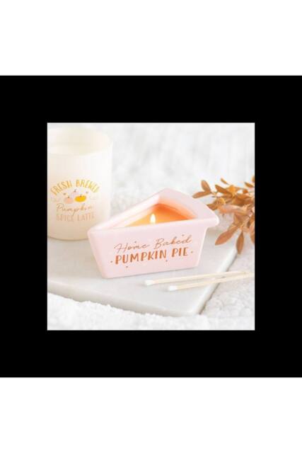KDMD Home Baked Pumpkin Pie Ceramic Candle with Pie Dish in Baby Pink - image 1