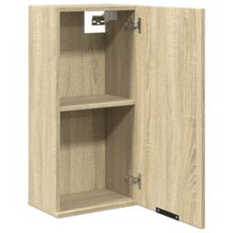 Berkfield Home Wall-mounted Bathroom Cabinet Sonoma Oak 32x20x67 cm in Light Tan - Size: 32 x 20 x 67 cm - thumbnail 6