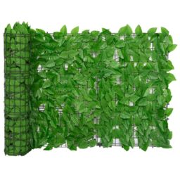 Berkfield Home Balcony Screen with Green Leaves 500x75 cm - thumbnail 1