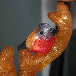 Samuel Alexander 40cm Acrylic Sitting Deer w/Animals w/80 WW LEDS in White - thumbnail 4