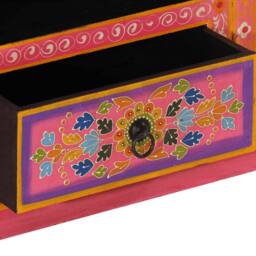 Berkfield Home TV Cabinet Pink 110x30x40 cm Solid Wood Mango - Size: 110 x 30 x 40 cm - thumbnail 7