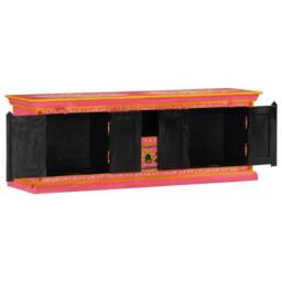 Berkfield Home TV Cabinet Pink 110x30x40 cm Solid Wood Mango - Size: 110 x 30 x 40 cm - thumbnail 1