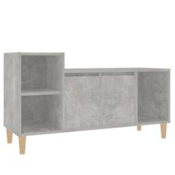 Berkfield Home TV Cabinet Concrete Grey 100x35x55 cm Engineered Wood - Size: 100 x 35 x 55 cm - thumbnail 3