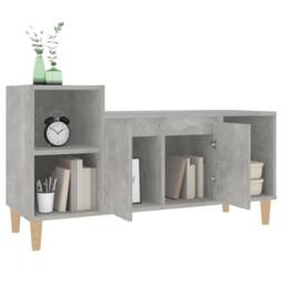 Berkfield Home TV Cabinet Concrete Grey 100x35x55 cm Engineered Wood - Size: 100 x 35 x 55 cm - thumbnail 4