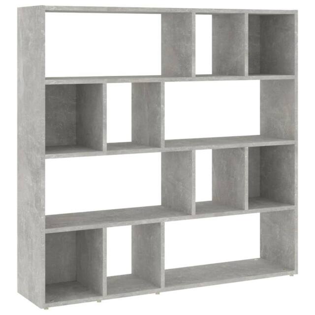 Berkfield Home Book Cabinet/Room Divider Concrete Grey 105x24x102 cm - Size: 105 x 24 x 102 cm - image 1