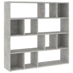 Berkfield Home Book Cabinet/Room Divider Concrete Grey 105x24x102 cm - Size: 105 x 24 x 102 cm - thumbnail 1
