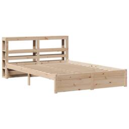 Berkfield Home Bed Frame with Headboard without Mattress 140x200 cm in Brown - thumbnail 3