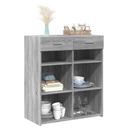 Berkfield Home Sideboard Grey Sonoma 80x42.5x93 cm Engineered Wood - thumbnail 3
