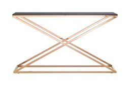 Orsina Elegant Montril Console Table, Optimal Dimensions Of Hallway Table, Easily Maintained Livingroom Table in Gold - thumbnail 6