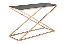 Orsina Elegant Montril Console Table, Optimal Dimensions Of Hallway Table, Easily Maintained Livingroom Table in Gold - thumbnail 2