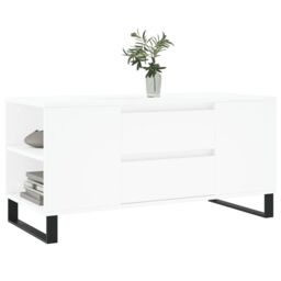 Berkfield Home Coffee Table White 102x44.5x50 cm Engineered Wood - thumbnail 3