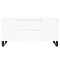 Berkfield Home Coffee Table White 102x44.5x50 cm Engineered Wood - thumbnail 5