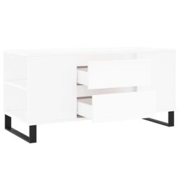 Berkfield Home Coffee Table White 102x44.5x50 cm Engineered Wood - thumbnail 6