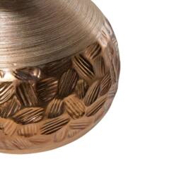 Wyld and Coco Teardrop Porcelain Table Lamp 43 cm Brown Faux Silk Drum Shade - thumbnail 6