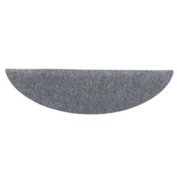 Berkfield Home Self-adhesive Stair Mats 5 pcs Light Grey 56x17x3 cm Needle Punch - Size: Medium - thumbnail 5