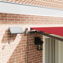 Berkfield Home Manual Retractable Awning with LED Red 400x300 cm - thumbnail 4
