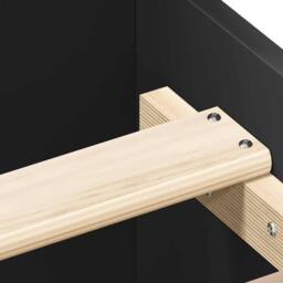 Berkfield Home Durable Bed Frame with Headboard & Footboard Black 120x190 cm S - Size: Small Double - thumbnail 8