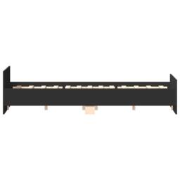 Berkfield Home Durable Bed Frame with Headboard & Footboard Black 120x190 cm S - Size: Small Double - thumbnail 6
