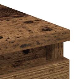 Berkfield Home Sideboard Old Wood 80x35x99 cm Engineered Wood in Brown - Size: 80 x 35 x 99 cm - thumbnail 9