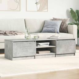 Berkfield Home TV Cabinet Concrete Grey 140x40x35.5 cm Engineered Wood - thumbnail 1