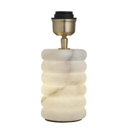 Industville Alabaster Stone Dual Lit Table Lamp in Natural - Size: Small - thumbnail 5