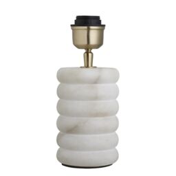Industville Alabaster Stone Dual Lit Table Lamp in Natural - Size: Small - thumbnail 4