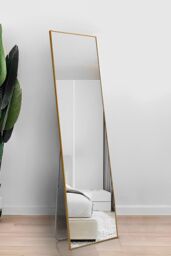 Living and Home 40x150cm Slim Design Metal Frame Full Length Mirror - Wall Mounted/Floor Standing for Home & Fashion Boutiques - Size: 40x150 cm - thumbnail 2