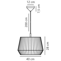 Nordlux Modern Indoor Pendant Light Brown Textile E27 Hand Pleated - Mains Powered, IP20 in Beige - thumbnail 6