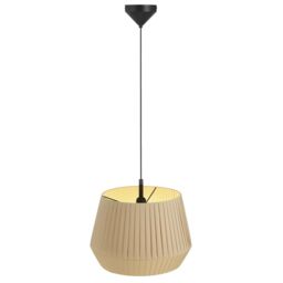 Nordlux Modern Indoor Pendant Light Brown Textile E27 Hand Pleated - Mains Powered, IP20 in Beige - thumbnail 3