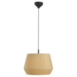 Nordlux Modern Indoor Pendant Light Brown Textile E27 Hand Pleated - Mains Powered, IP20 in Beige - thumbnail 2