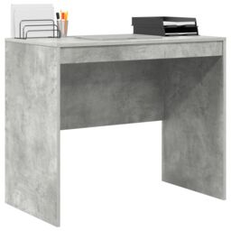 Berkfield Home Computer Desk Concrete Grey MDF Board 90 x 50 x 76 cm - thumbnail 3